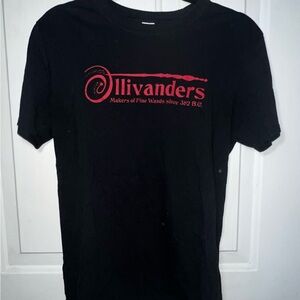Gildan Black Harry Potter Tee with Red ‘Ollivanders’ Print